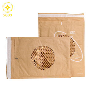 100% phân hủy sinh học tổ ong bưu phẩm <span class=keywords><strong>Kraft</strong></span> phong bì vận chuyển gửi thư bao bì giấy nâu với logo - Product Image 5