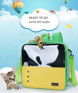 Sac à dos de transport pour animaux de compagnie, chien et chat, approuvé par les compagnies aériennes, portable, transparent, respirant, pour les voyages et les courses - Product Image 3