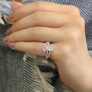 Anello a strati a goccia per donna, gioiello da dito alla moda in stile coreano - Product Image 2