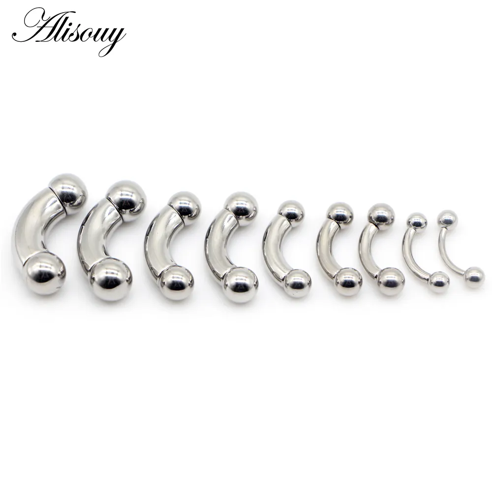 Atacado de aço inoxidável tamanho grande nariz nariz piercing nariz anel curvado tragus brinco barra sobrancelha piercing joia corporal