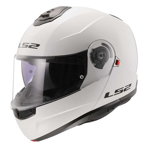 Casque modulaire Ls2 Strobe II blanc en polycarbonate, casque intégral pour moto - Product Image 1