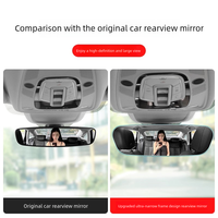 Miroir de vue intérieur de voiture portable Chongteng avec surface en verre incurvée, design décoratif, accessoires intérieurs de voiture