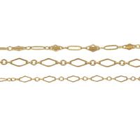 Chaînes Figaro 3+1 en or rempli 14K, faites à la main, en forme de losange, ovale et nuage, pour la création de colliers et bracelets permanents, fournitures de bijoux en gros