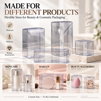 Boîtes en PET transparentes à faible MOQ pour emballage de détail, cosmétiques, maquillage, crème, parfum, boîte cadeau en plastique