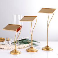 Support de numéro de table en acier inoxydable, porte-carte de table pour banquet, panneau de table de restaurant, clip pour menu de buffet, présentoir de prix