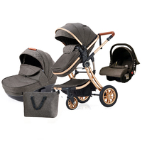 Chine Vente en gros Poussette double pour bébé Poussette bébé deux places Poussette bébé 4 en 1 avec berceau Siège auto pour lit de transport