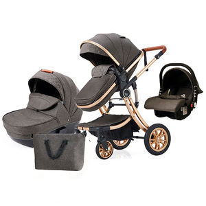 China Wholesale <strong>Twin</strong> Baby Stroller Two Seat Baby Pushchair Baby Stroller 4 in 1 With <strong>Bassinet</strong> Carry Cot Car Seat - Product Image 6