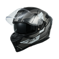 Logo personnalisé Homologation ECE2206 Matte Noir Gris Casque de moto Matériau ABS pour la conduite sur route