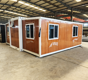 Maison préfabriquée 3 chambres, mini-maisons prêtes à être expédiées, conteneur extensible, cabine portative pour habitation ou bureau, cabines modernes carrées en bois - Product Image 1