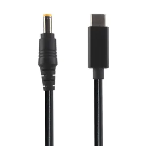 แล็ปท็อป PD สายชาร์จประเภท C ถึง Dc 5.5X2.1Mm แจ็ค5V 9V 12V 15V 20V 3A 5A 60W 65W สาย Usb C สำหรับอะแดปเตอร์ Converter