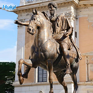 Özel yapılmış açık bahçe dökme bakır hayvan heykelleri, satılık metal dekoratif bronz at heykeller - Product Image 4