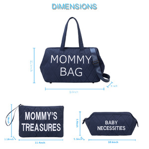 Sac à langer avec 3 pochettes organisatrices, grande capacité, sac pour maman pour l'hôpital et les voyages de week-end, sac à langer fonctionnel pour bébé - Product Image 5