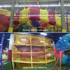 Aire de jeux intérieure personnalisable pour enfants, en <span class=keywords><strong>corde</strong></span> de nylon crochetée à la main, avec structure multi-tours et sentier aquatique combiné - Product Image 5