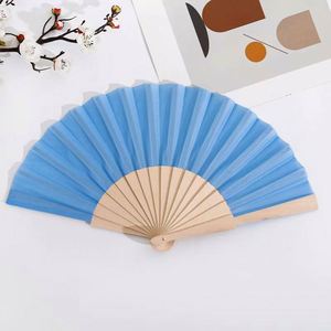 Custom White <b>Paper</b> Hand Fans with Decorative <b>Patterns</b> for Party Angel or Advertising Style Made From Wooden - Product Image 3