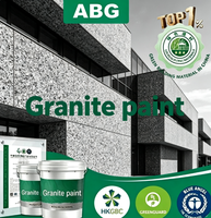 Peinture acrylique hydrophobe anti-âge effet granit, revêtement mural effet pierre pour façades de bâtiments en béton extérieurs
