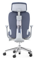 Chaise de direction ergonomique à dossier haut en tissu, réglable en hauteur, avec base en aluminium pour usage de bureau
