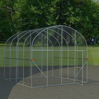 Serre de jardin galvanisée en arc rond à usage domestique 4x4m serre de jardin tunnel en film plastique à vendre