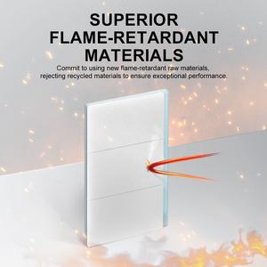 घरेलू टिकाऊ सुरक्षित 3 गिरोह 1 रास्ता 2 रास्ता दीवार पावर स्विच टेम्पर्ड ग्लास मार्जिन + लौ retardant कंप्यूटर बोर्ड आधुनिक स्विच - Product Image 3