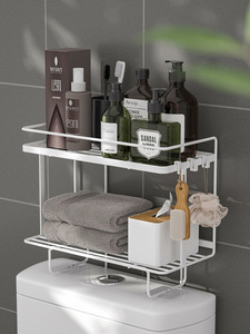 Étagère de salle de bain de haute qualité en acier inoxydable épaissi, support mural pour douche et toilettes - Product Image 2