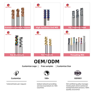Vonfram rắn cacbua hrc50 hrc55 hrc65 phẳng vuông cuối nhà máy phay cắt góc bán kính cuối nhà máy khoan <span class=keywords><strong>bit</strong></span> - Product Image 4