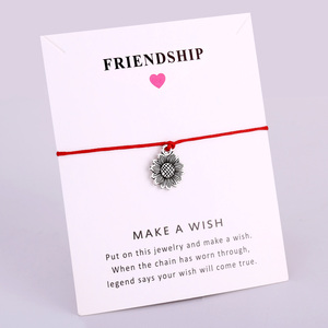 Fabricant Je t'aime jusqu'à la lune et au dos Couronne Briller comme un diamant Tournesol Coeur Trèfle Lotus <span class=keywords><strong>Bracelet</strong></span> à breloques - Product Image 4