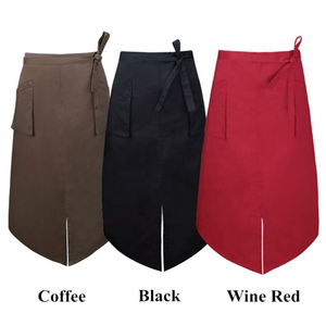 Color <span class=keywords><strong>rojo</strong></span> vino nuevo diseño <span class=keywords><strong>de</strong></span> jardín Chef mitad Denim 100% algodón delantales <span class=keywords><strong>de</strong></span> <span class=keywords><strong>cocina</strong></span> - Product Image 2
