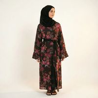 Ensemble Abaya pour femmes avec ceinture, hijab et sous-robe – Tenue modeste, vêtements islamiques