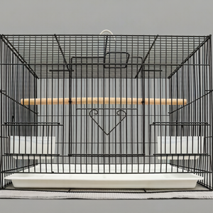 Cage à oiseaux rectangulaire pliable en métal de haute qualité avec porte latérale, durable, pour l'élevage en usine - Product Image 1