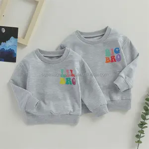 T Shirts Matching Outfits Colorful BIG BRO Pullovers Casual Baby Boys Autumn Sweatshirt