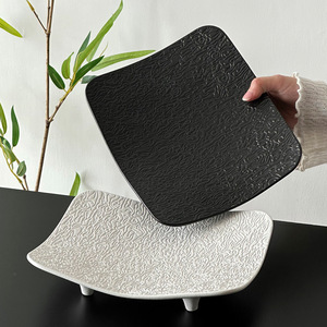 Ceramic Elevated Modern Minimalist Fruit <strong>Serving</strong> <strong>Plate</strong> <strong>Creative</strong> Dish Light Luxury Home High-Value Living Room Sophisticated - Product Image 1