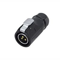 Connecteur de Port de chargeur IP68 M20 LP20 3Pin LP-20 3P 3 Core montage sur panneau mâle prise de courant d'aviation pour éclairage LED industriel