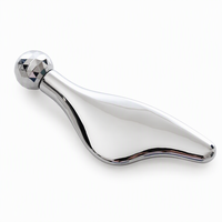 Masseur facial en forme d'aile, rouleau à facettes en alliage de zinc, outil pour le contour des yeux, finition miroir, logo personnalisé, vente en gros