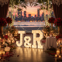 Lettres lumineuses LED pour sol sans minimum de commande - Logo éclairé avec options multicolores pour la décoration de fêtes et de mariages