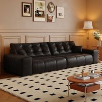 Sofá Seccional Convertible Italiano Moderno de Cuero Vacuno Genuino, Color Personalizable, para Sala de Estar u Hotel, Superventas