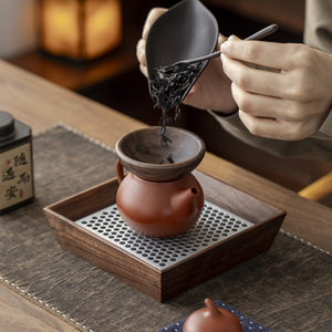Wooden <b>Tea</b> Infuser Funnel Cone Shape For Purple Clay Teapot <b>Tea</b> Brewing Tool Convenient <b>Tea</b> <b>Set</b> Accessory - Product Image 1