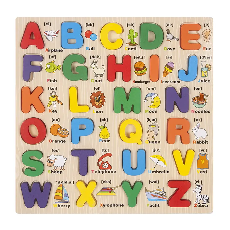 Commiki 6 Maanden Baby Sensorisch Speelgoed Stam Montessori Speelgoed Voor 4 Jaar Oud Houten Vroeg Educatief Speelgoed Leren Engelse Letters