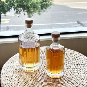 Phổ biến rỗng rõ ràng 1000ml rượu Whisky Vodka tinh thần chai thủy tinh nút chai con dấu siêu Flint rượu bao bì sử dụng nắp - Product Image 5