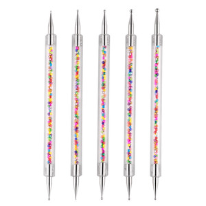 Kit d'outils de manucure, ensemble de 5 pièces, Gel UV, peinture, dessin, Art des ongles, Point, stylo, <span class=keywords><strong>Caviar</strong></span> acrylique, pinceau à 2 voies, décorations de Salon - Product Image 6