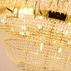 Thêm hình chữ nhật vàng tùy chỉnh Đương Đại lớn trang trí trong nhà dự án ánh sáng mặt dây chuyền lịch thi đấu khách sạn biệt thự hiện đại dẫn đèn chùm - Product Image 5