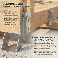 Connecteurs de cadre en bois OEM personnalisés, supports de poutre en acier galvanisé pour la construction en bois, support de poutre robuste, antirouille