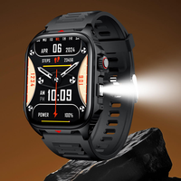 Reloj inteligente para hombre, reloj deportivo de 400mAh, reloj inteligente con llamada inalámbrica, resistente al agua IP68, relojes con linterna LED para mujer, Android IOS