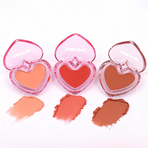 OEM グロウイ クリームブラッシュ チェリーチーク シングル ハート型 軽量 ウルトラブレンダブル クリームフォーミュラ ブラッシュパレット - Product Image 1