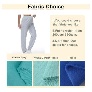 Haute qualité 460Gsm polaire pantalons de survêtement pour femmes solide épais Joggers patchs de broderie personnalisés taille élastique respirant hiver - Product Image 3