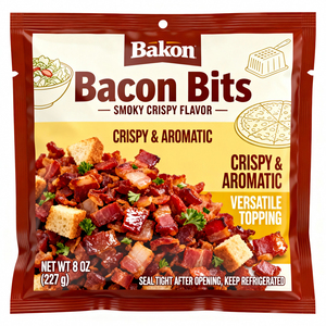 ถุงฟอยล์อะลูมิเนียมแบบสุญญากาศพิมพ์ลายตามสั่ง ปิดผนึก 3 ด้าน ทนความร้อน สำหรับบรรจุภัณฑ์<span class=keywords><strong>เบคอน</strong></span>บิตส์ - Product Image 1