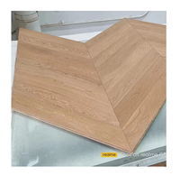 Parquet en bois d'ingénierie moderne en chêne blanc lisse, motif chevron, 15/4 mm, multicouche, système clic, garantie 5 ans, haut de gamme