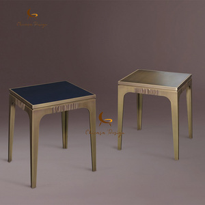 Mesa Auxiliar Metis de Muebles de Lujo, Diseño Funcional y Elegante con Marco de Metal, Aluminio, para Café - Product Image 2