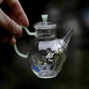 Chinese Style Glass Teapot With Filter Round Shape For Kung Fu <b>Tea</b> <b>Set</b> Afternoon <b>Tea</b> Use - Product Image 4