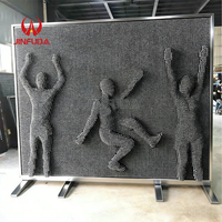 Patung Dinding Kustom 3D Interaktif Ukuran Raksasa Seni Pin Art 3D Besar untuk Dijual
