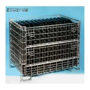 Cage en acier empilable de fil en métal de stockage aéré galvanisé anti-corrosif pour des bouteilles de vin