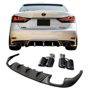 carbon fiber Out rear spoiler lip after the diffuser tail throat For 2012 and 2017 lexus GS250 GS300 models GS350 body kit